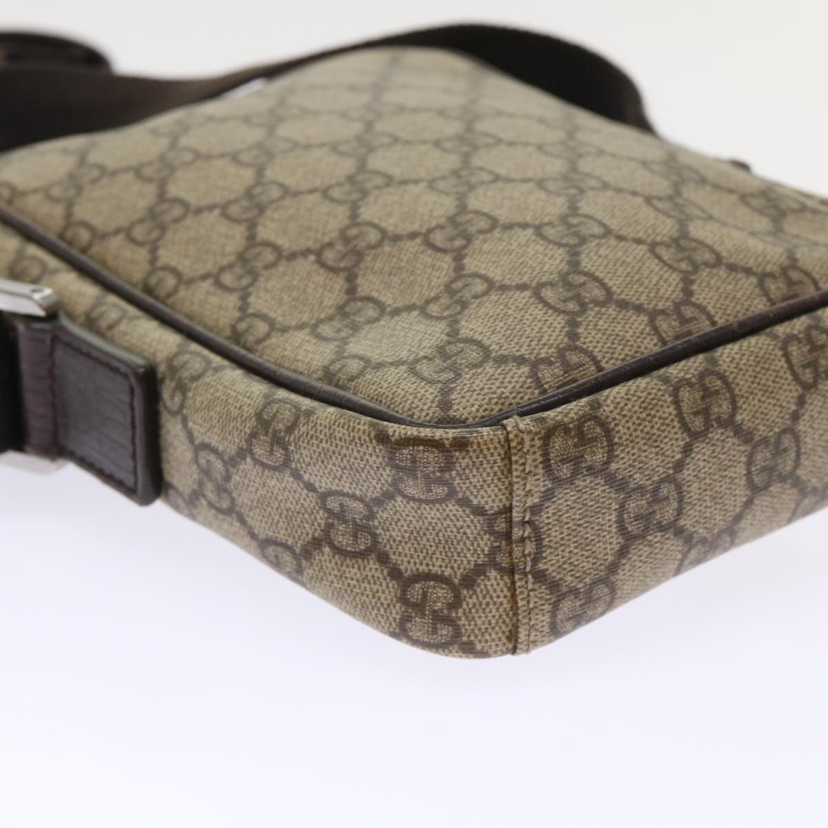 GUCCI GG Canvas Shoulder Bag PVC Leather Beige 122754 48240
