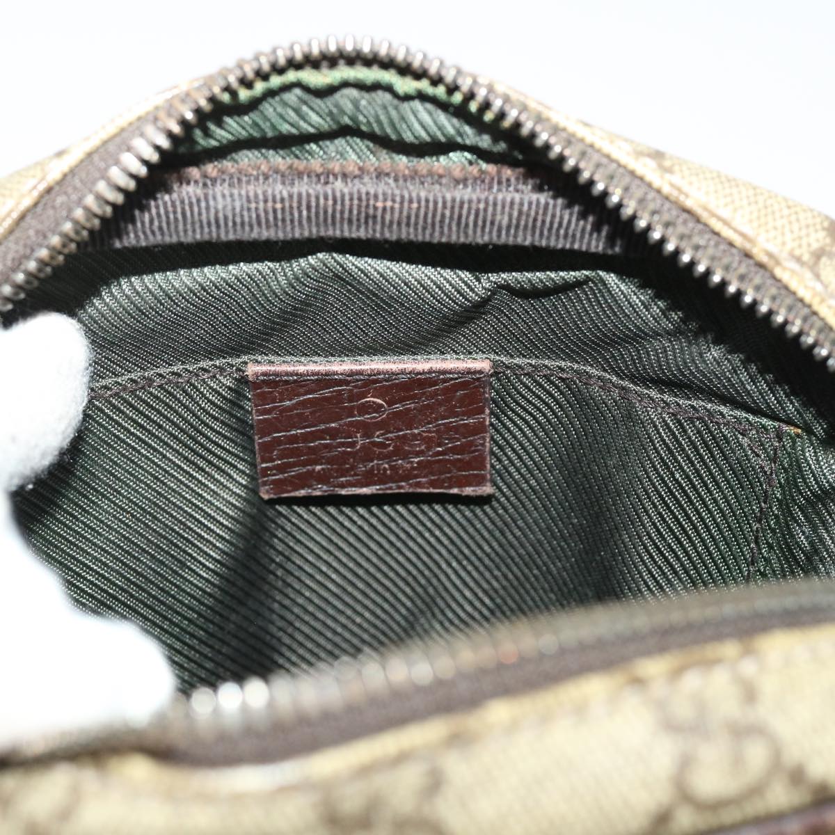 GUCCI GG Canvas Shoulder Bag PVC Leather Beige 122754 48240