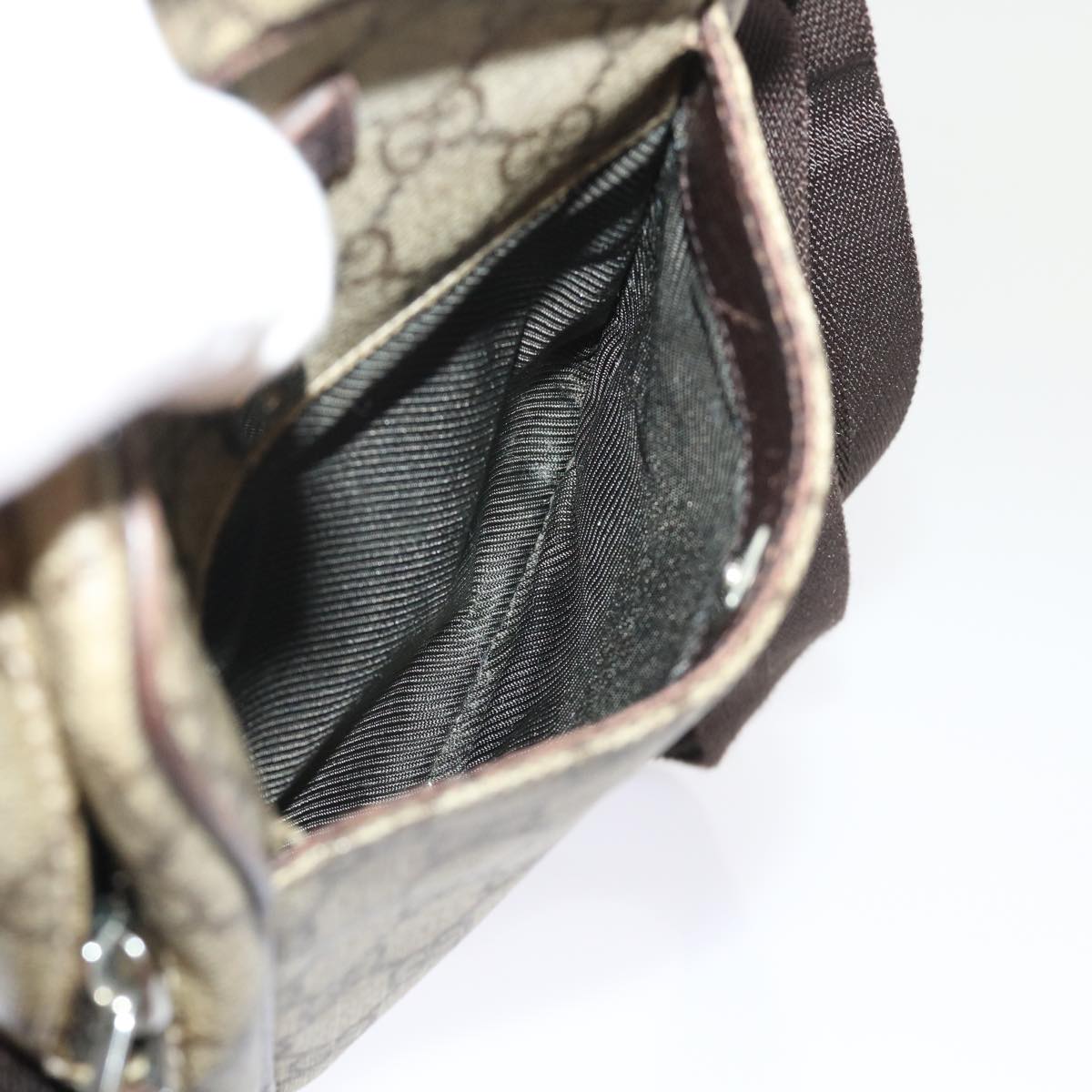GUCCI GG Canvas Shoulder Bag PVC Leather Beige 122754 48240