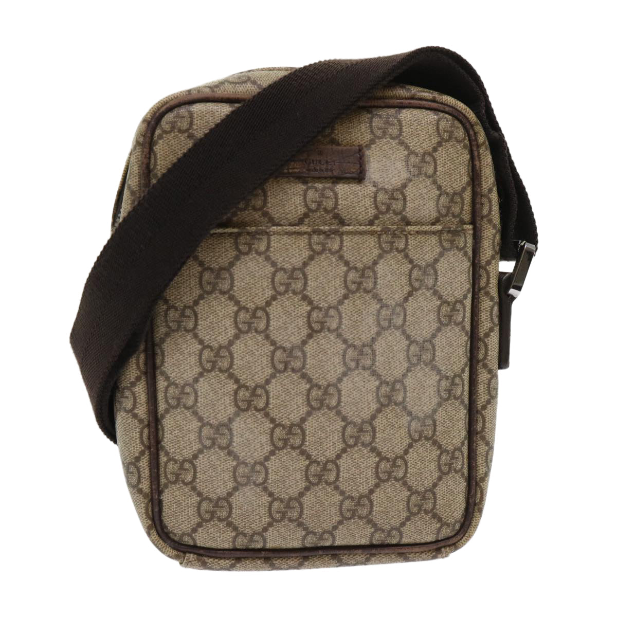 GUCCI GG Canvas Shoulder Bag PVC Leather Beige 122754 48240