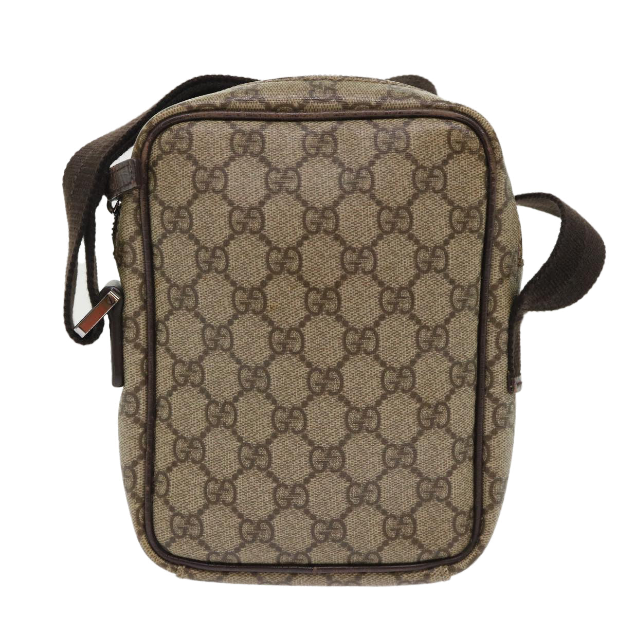 GUCCI GG Canvas Shoulder Bag PVC Leather Beige 122754 48240