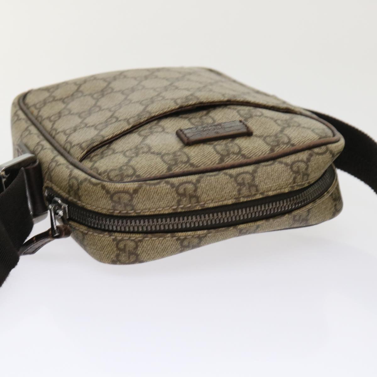 GUCCI GG Canvas Shoulder Bag PVC Leather Beige 122754 48240
