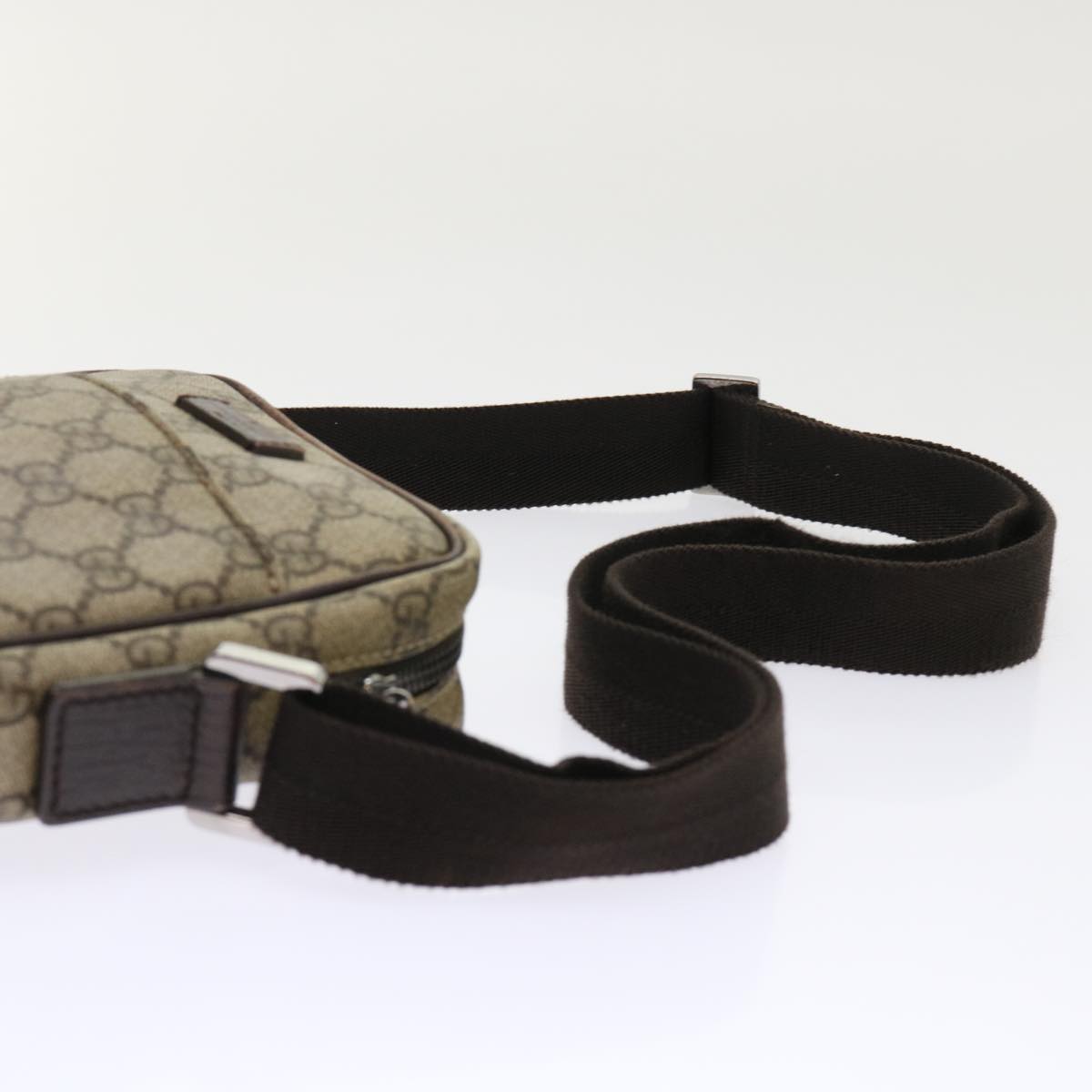 GUCCI GG Canvas Shoulder Bag PVC Leather Beige 122754 48240