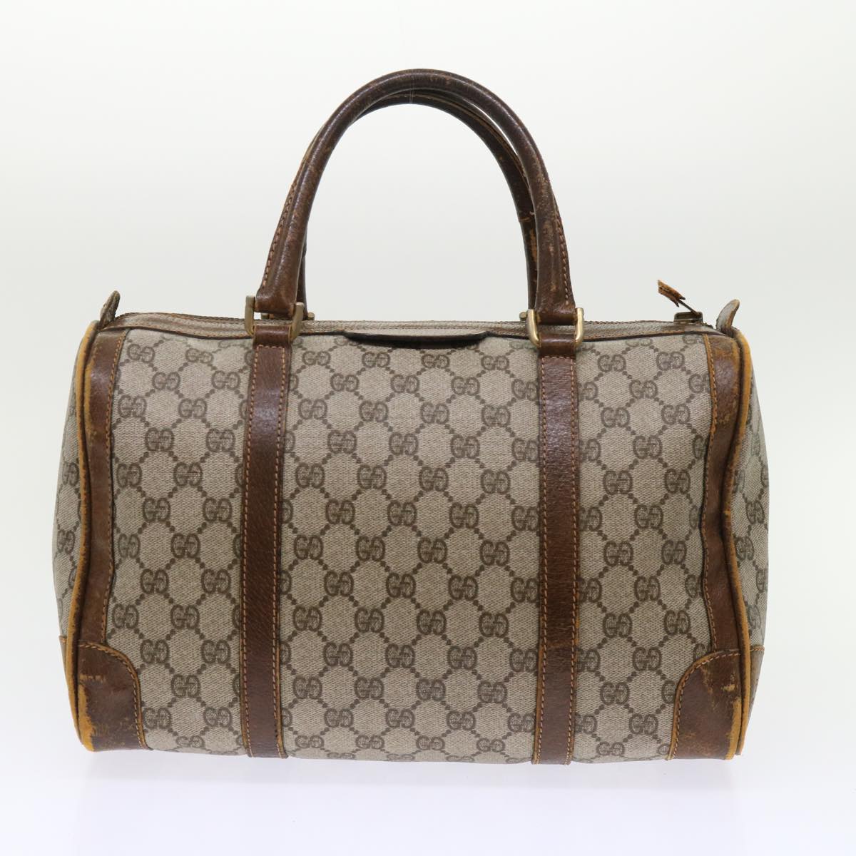 GUCCI GG Canvas Shoulder Bag Leather 2Set Beige 48359