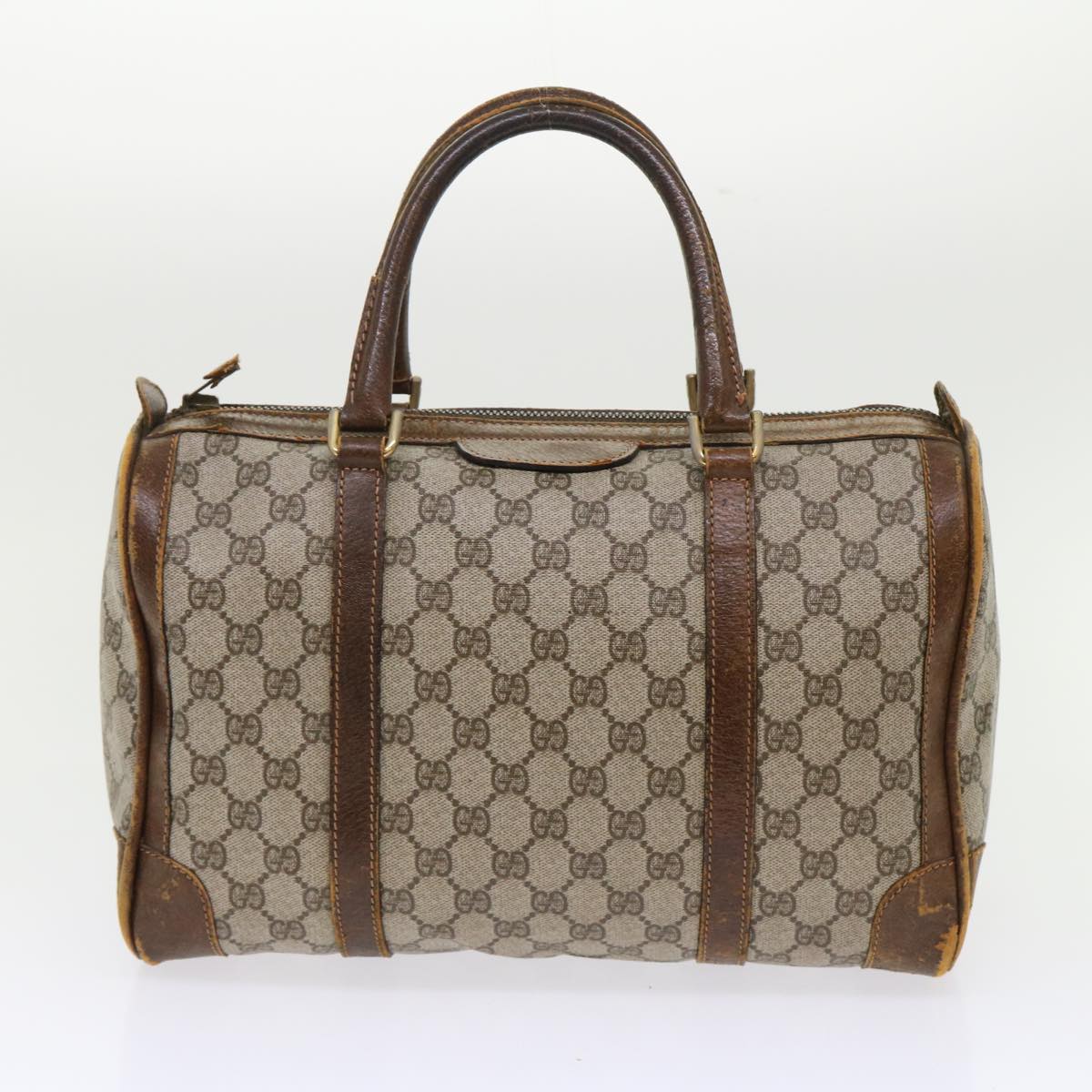 GUCCI GG Canvas Shoulder Bag Leather 2Set Beige 48359