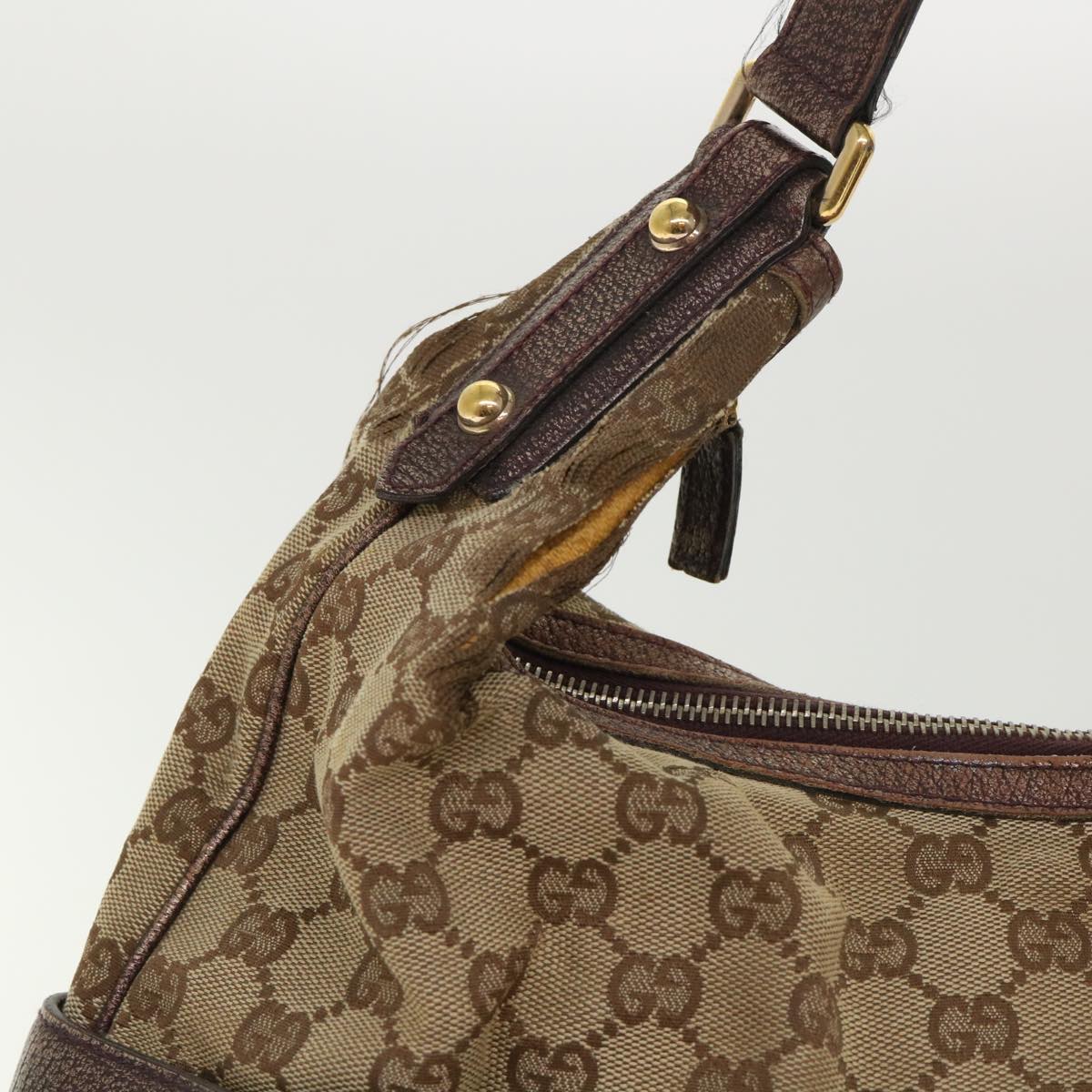 GUCCI GG Canvas Shoulder Bag Leather 2Set Beige 48359