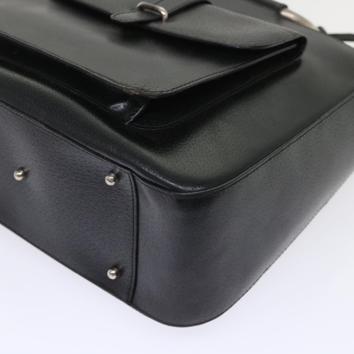 GUCCI Shoulder Bag Leather Black 48452