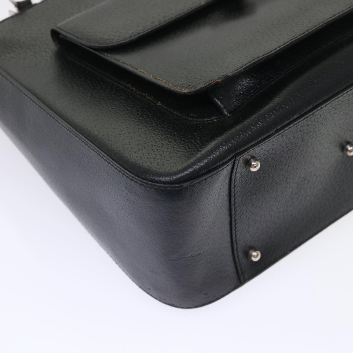 GUCCI Shoulder Bag Leather Black 48452