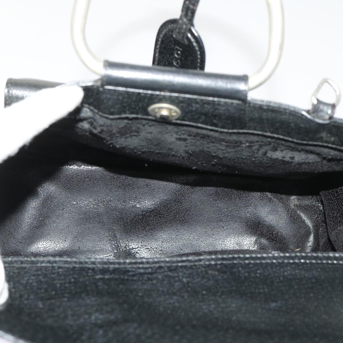 GUCCI Shoulder Bag Leather Black 48452