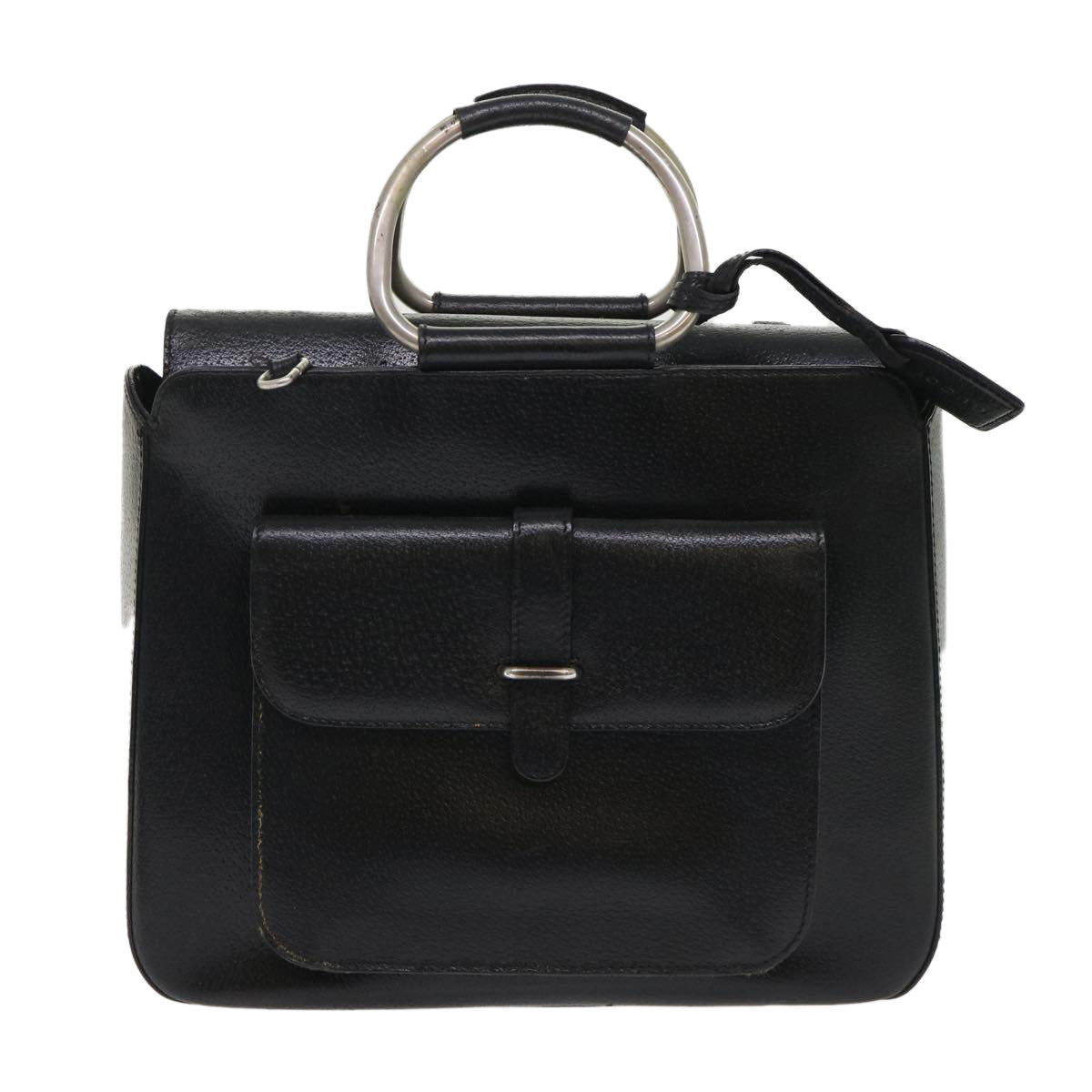 GUCCI Shoulder Bag Leather Black 48452