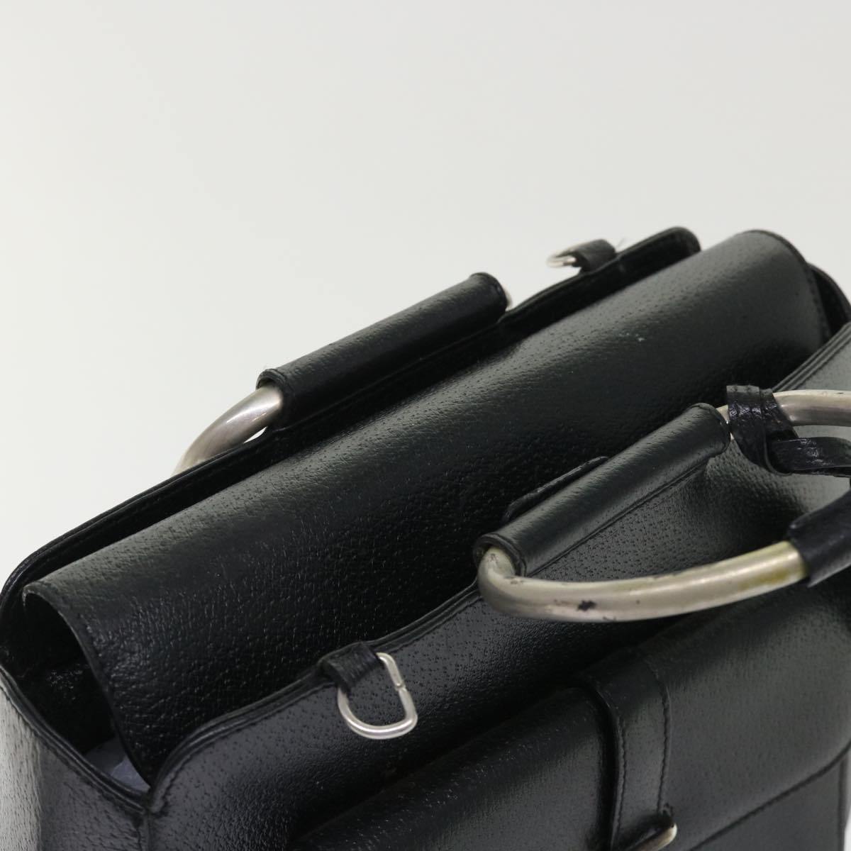 GUCCI Shoulder Bag Leather Black 48452