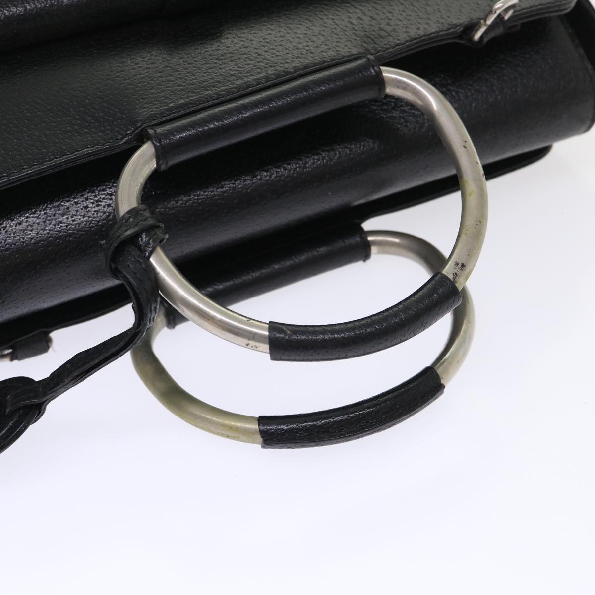 GUCCI Shoulder Bag Leather Black 48452