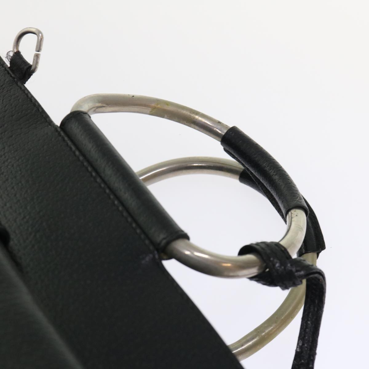 GUCCI Shoulder Bag Leather Black 48452