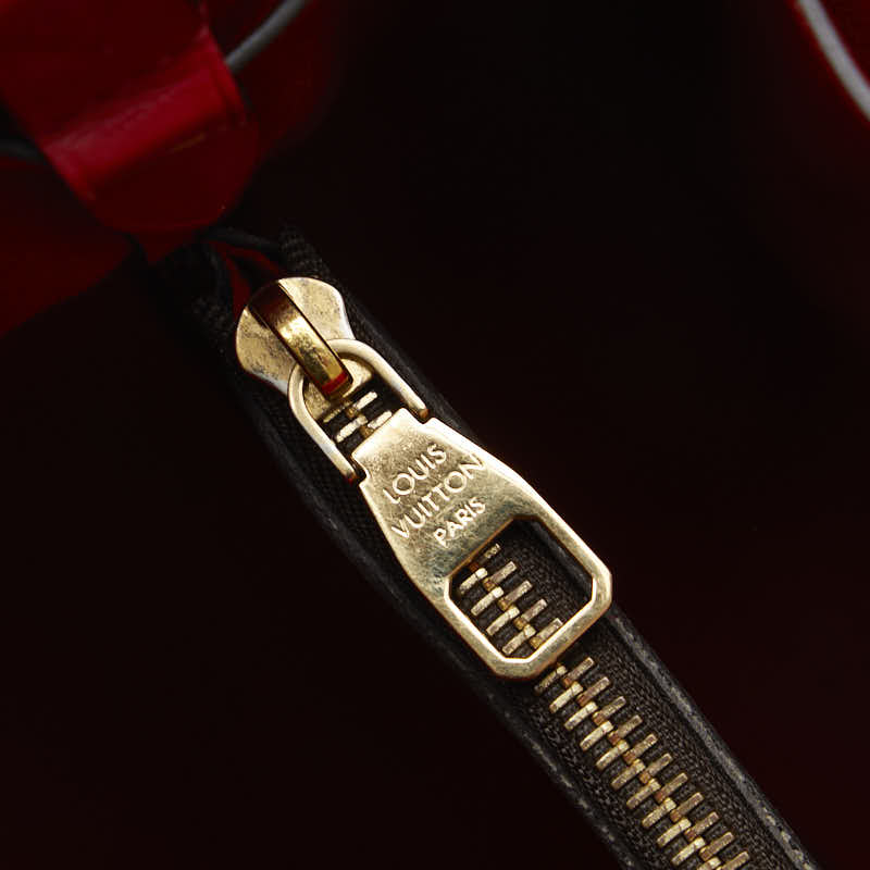 Louis Vuitton Monogram M44021 PVC/Ledger Shoulder Bag Cocklic Red Brown