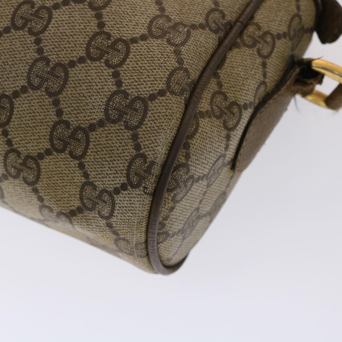 GUCCI GG Canvas Web Sherry Line Shoulder Bag PVC Leather Beige Green 48597