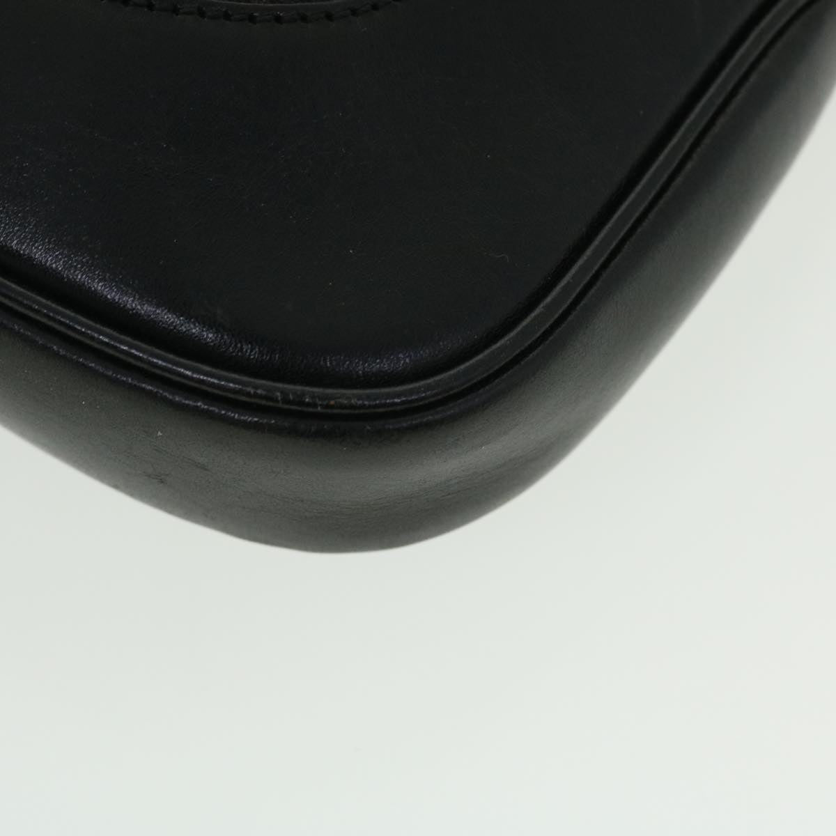 GUCCI GG Canvas Chain Jackie Hand Bag Leather Black 001 4015 48600