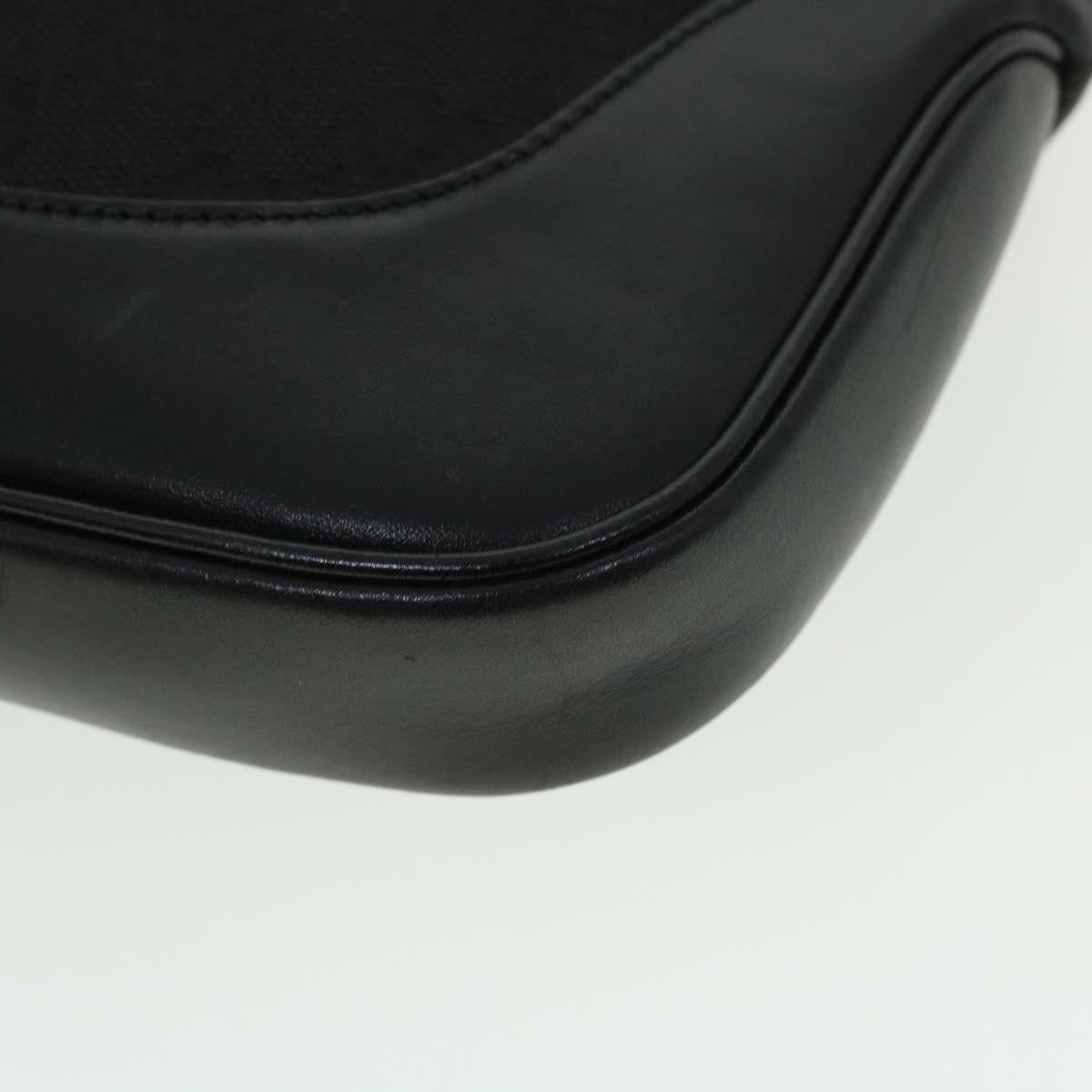 GUCCI GG Canvas Chain Jackie Hand Bag Leather Black 001 4015 48600