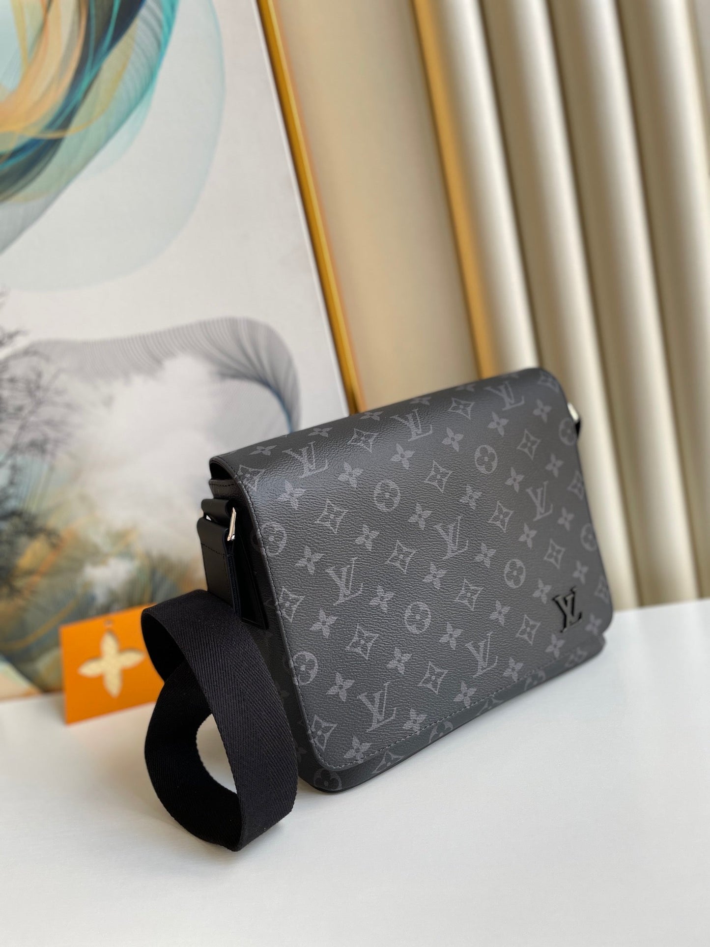 LV GLAMIstrict PM Monogram Eclipse Canvas For Men, Bags, Shoulder And Crossbody Bags 9.8in/25cm LV M44000