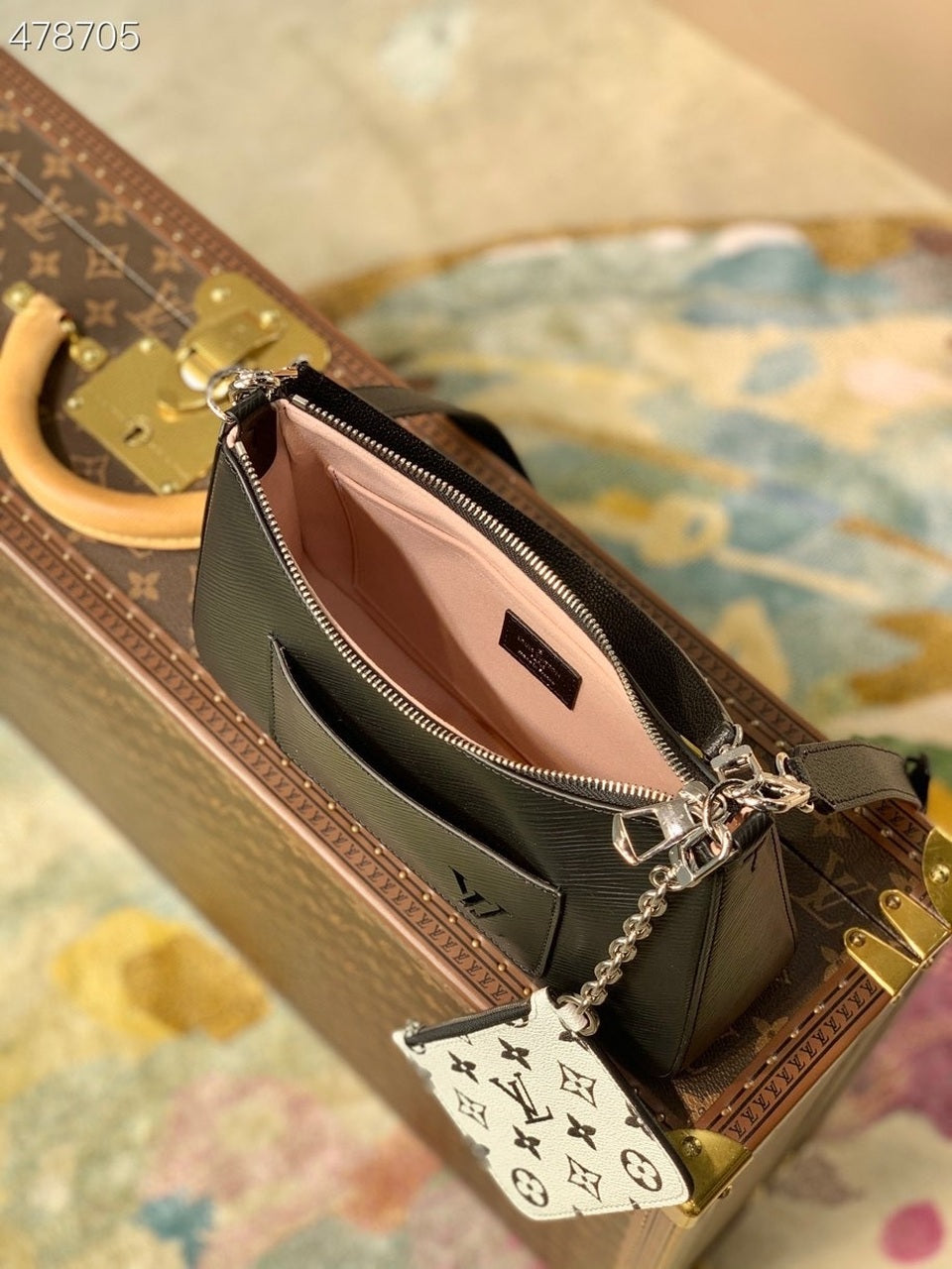 LV Marelle Tote MM Epi Black For Women, WomenÃ¢â‚¬â„¢s Handbags, Shoulder And Crossbody Bags 11.8in/30cm LV M59954