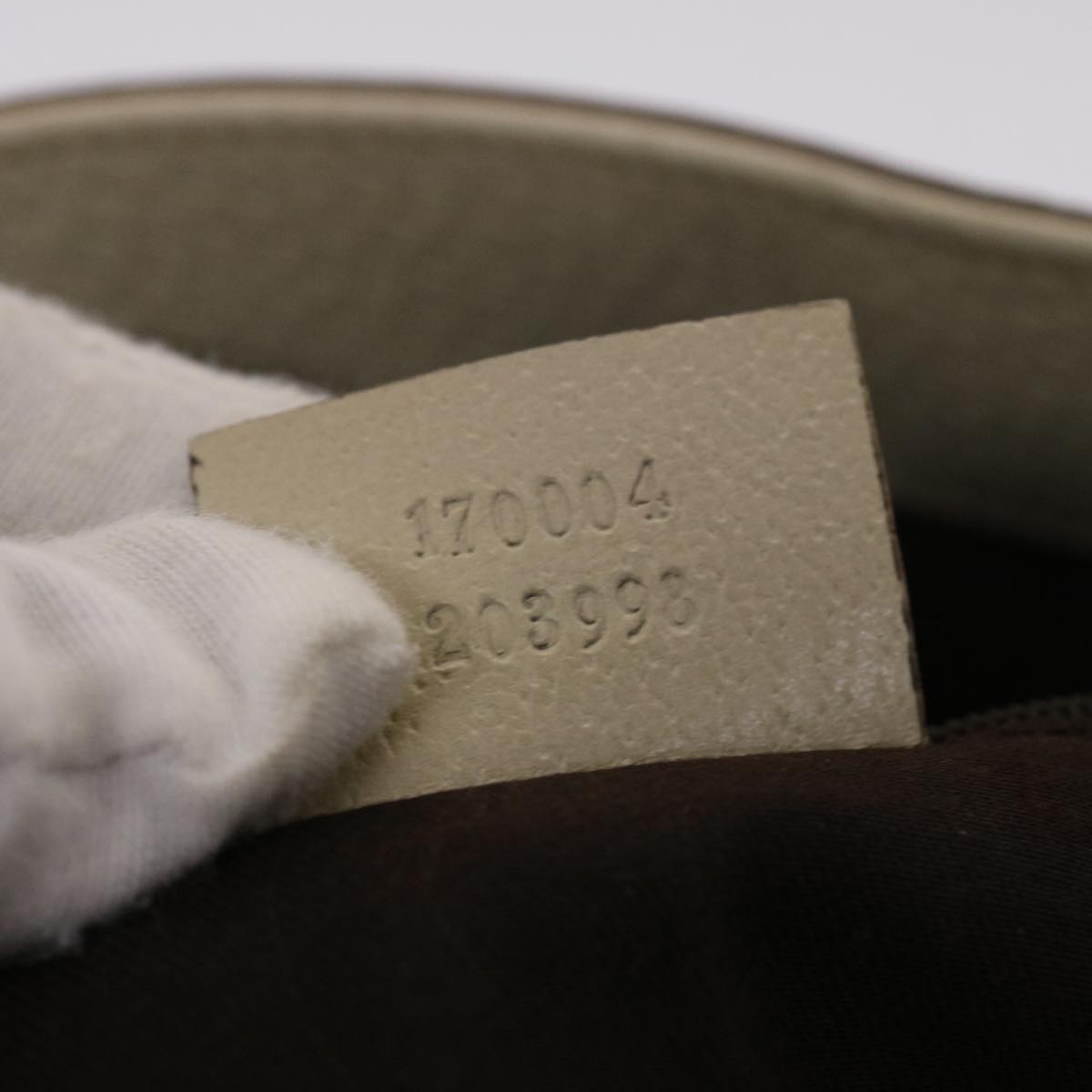 GUCCI GG Canvas Tote Bag Beige White 49049