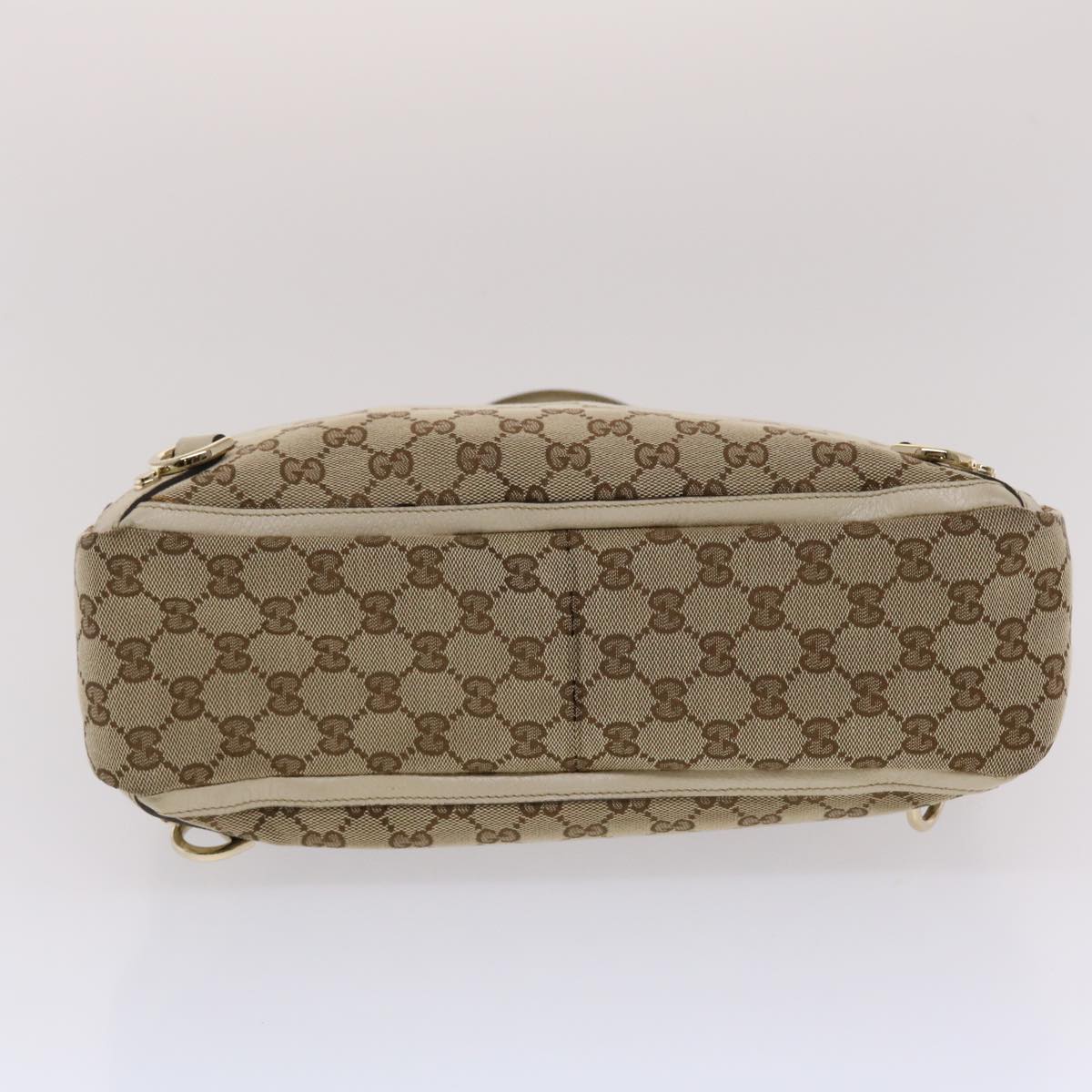 GUCCI GG Canvas Tote Bag Beige White 49049