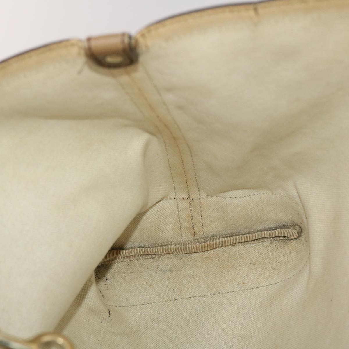 GUCCI GG Canvas Tote Bag Beige Brown 49050