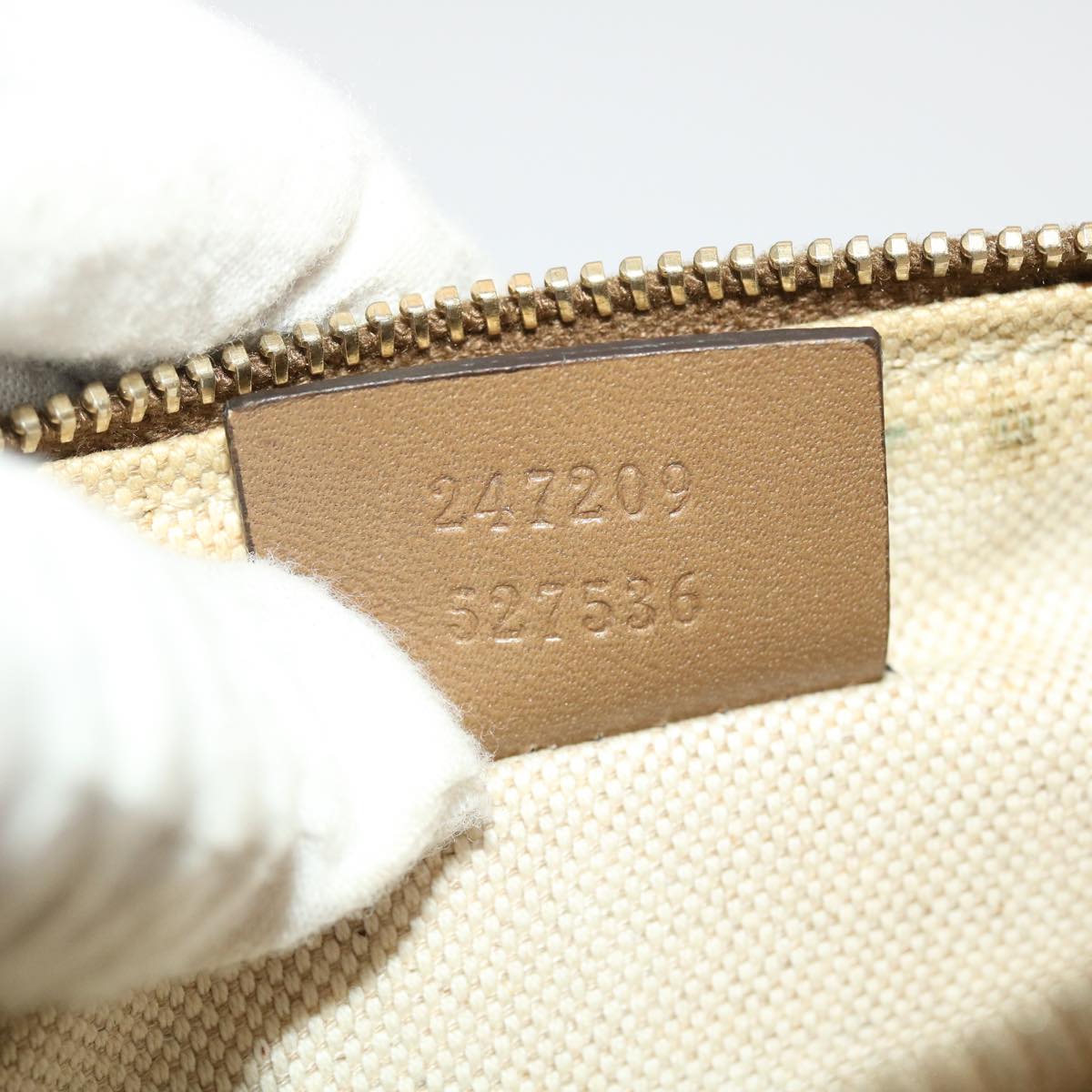 GUCCI GG Canvas Tote Bag Beige Brown 49050