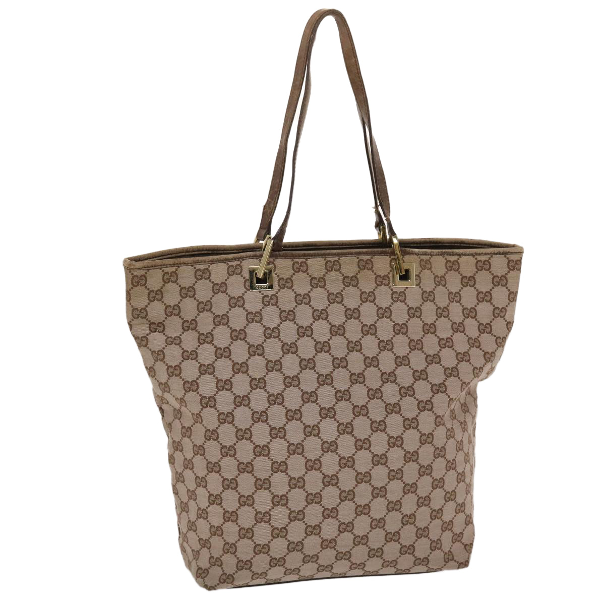 GUCCI GG Canvas Tote Bag Brown 49057