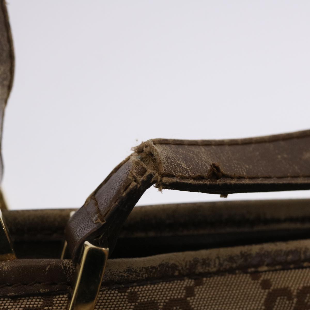 GUCCI GG Canvas Tote Bag Brown 49057