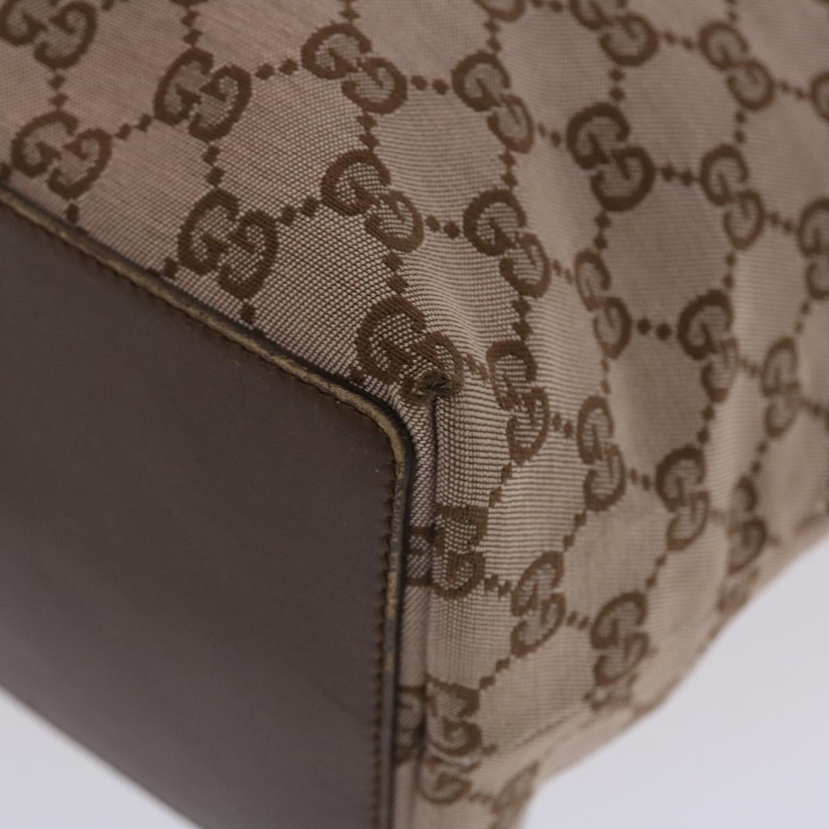 GUCCI GG Canvas Tote Bag Brown 49057