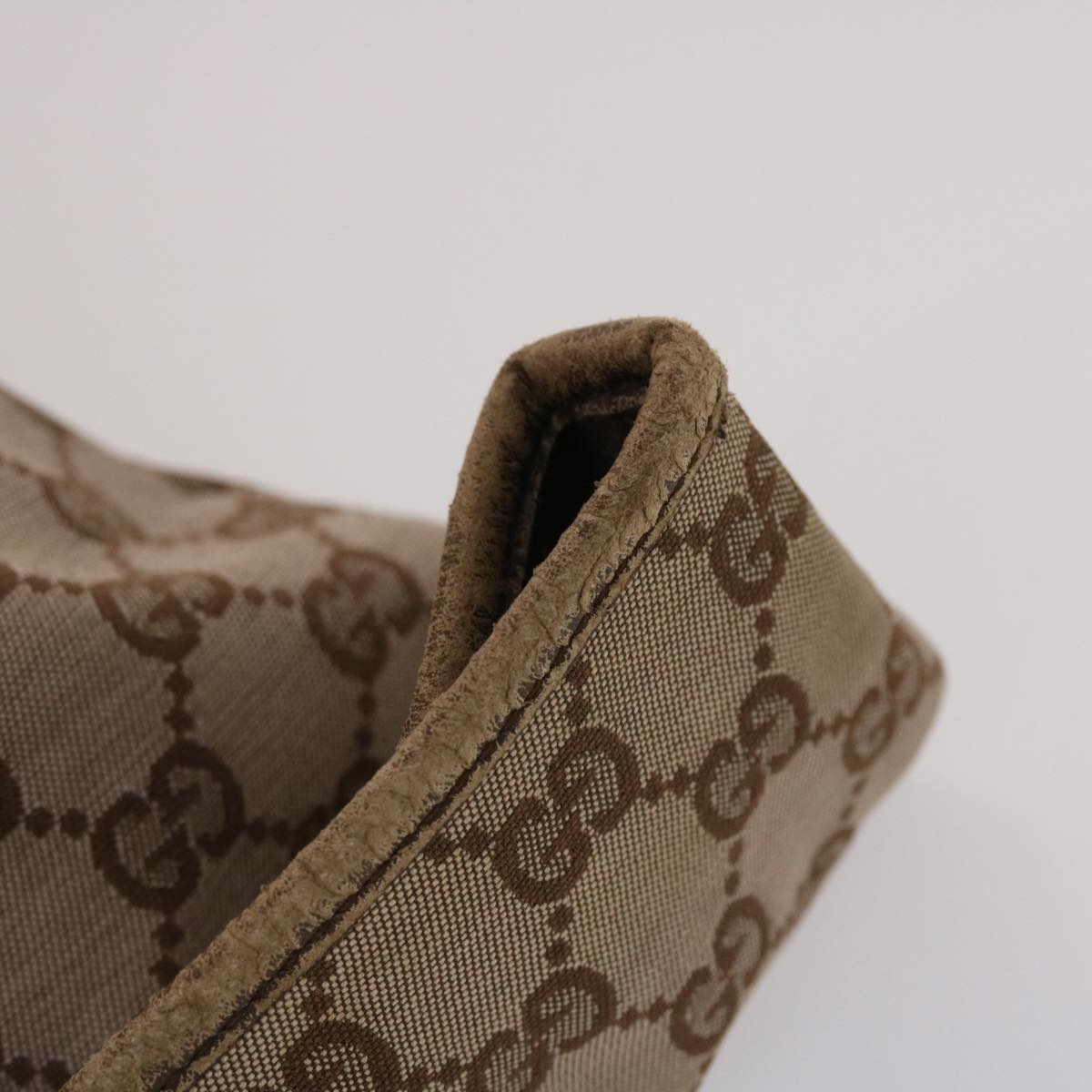 GUCCI GG Canvas Tote Bag Brown 49057