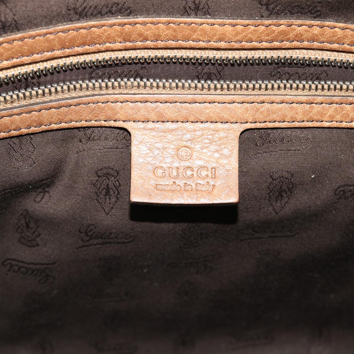GUCCI GG Canvas Bamboo Tote Bag Beige Brown 49058
