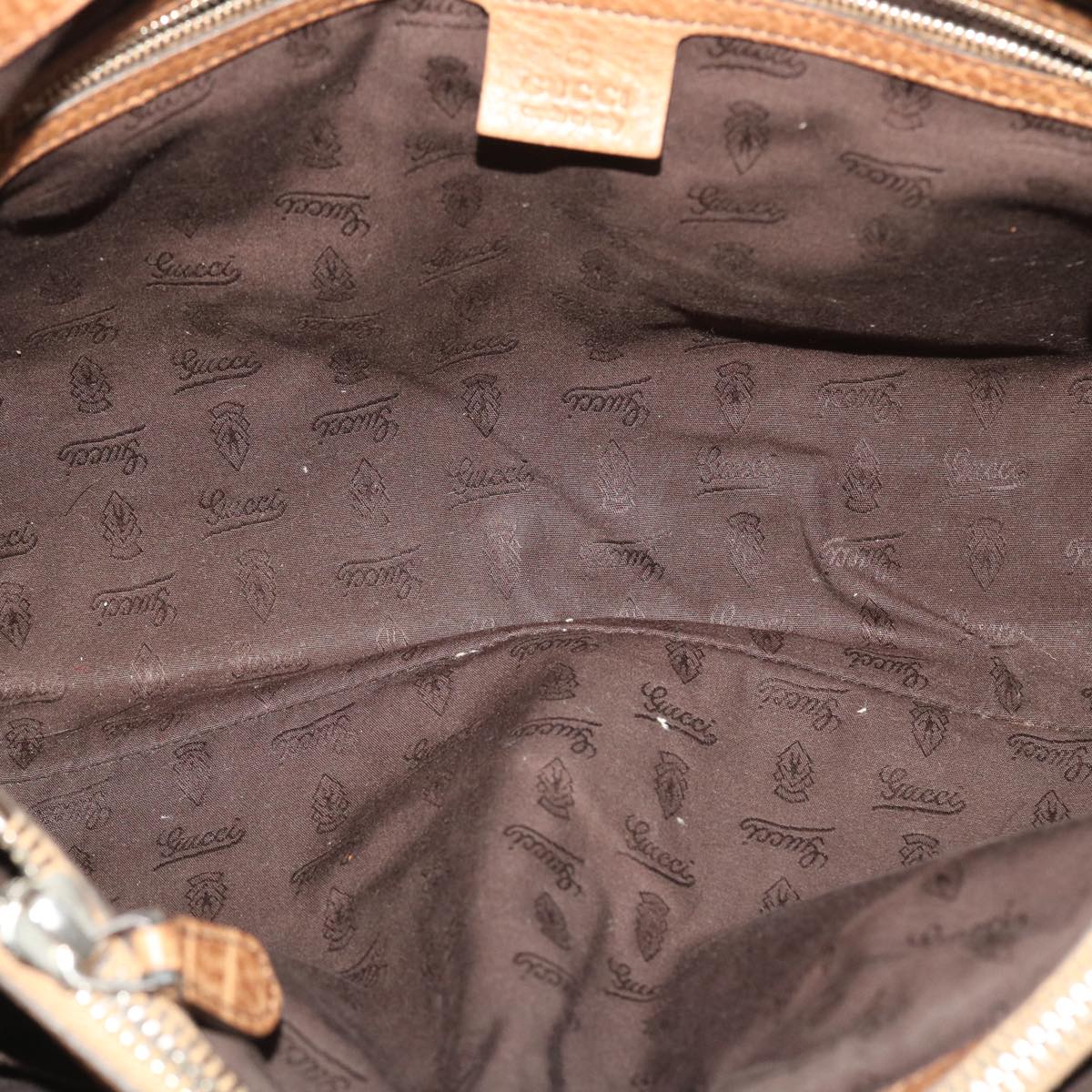 GUCCI GG Canvas Bamboo Tote Bag Beige Brown 49058