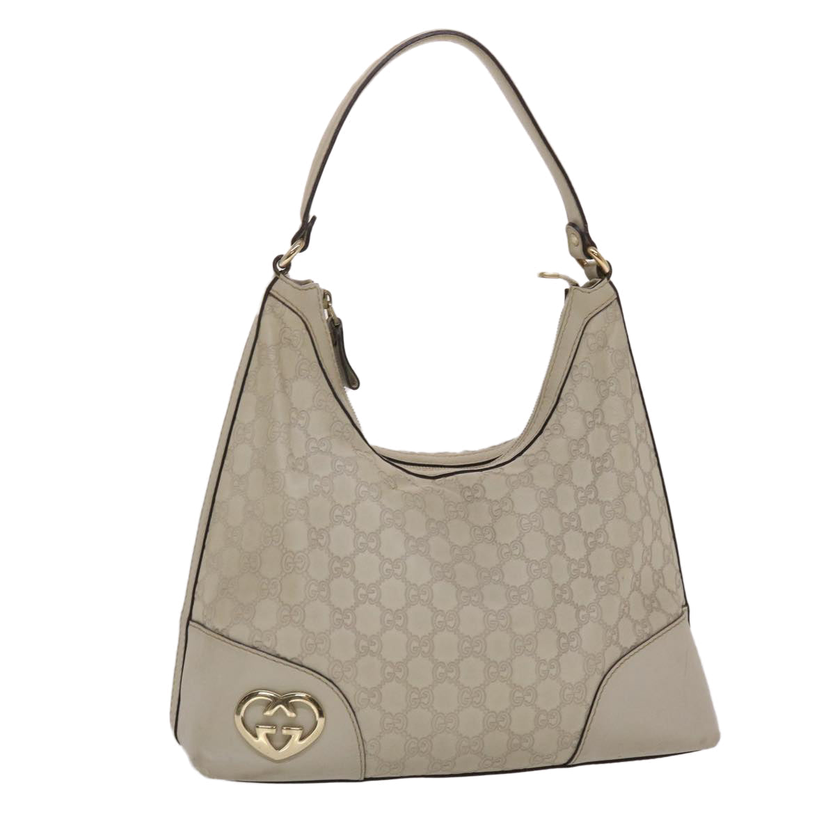 GUCCI Gucci Shima Shoulder Bag Leather White 002404 49070