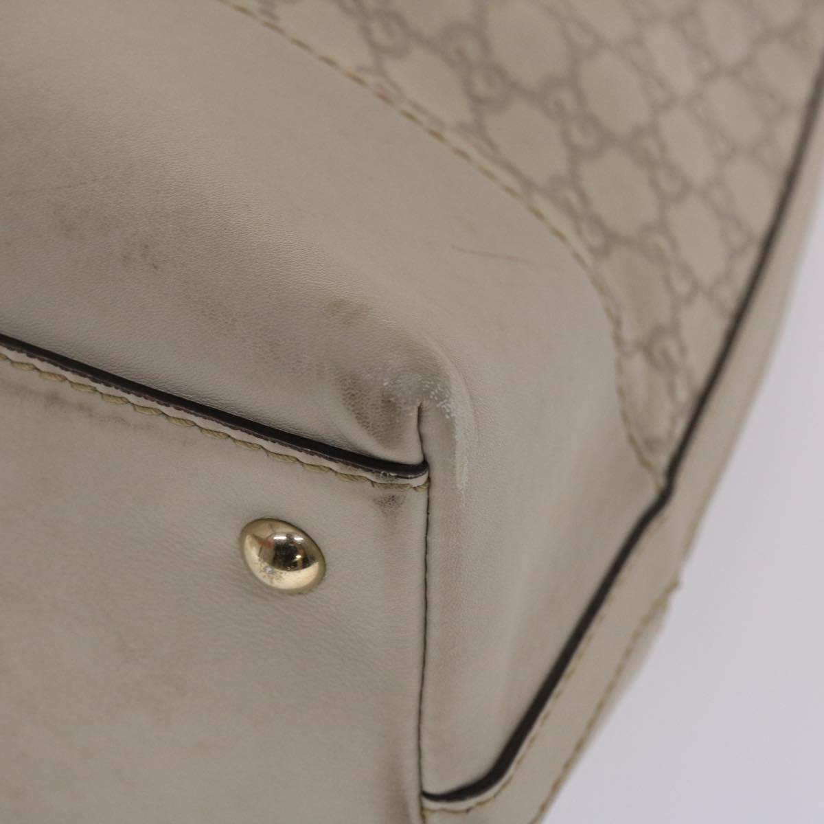 GUCCI Gucci Shima Shoulder Bag Leather White 002404 49070