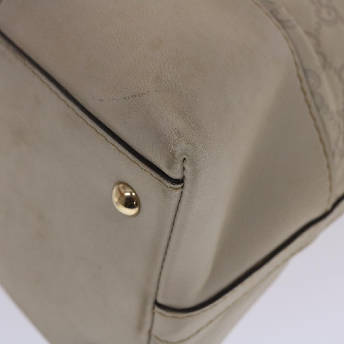 GUCCI Gucci Shima Shoulder Bag Leather White 002404 49070