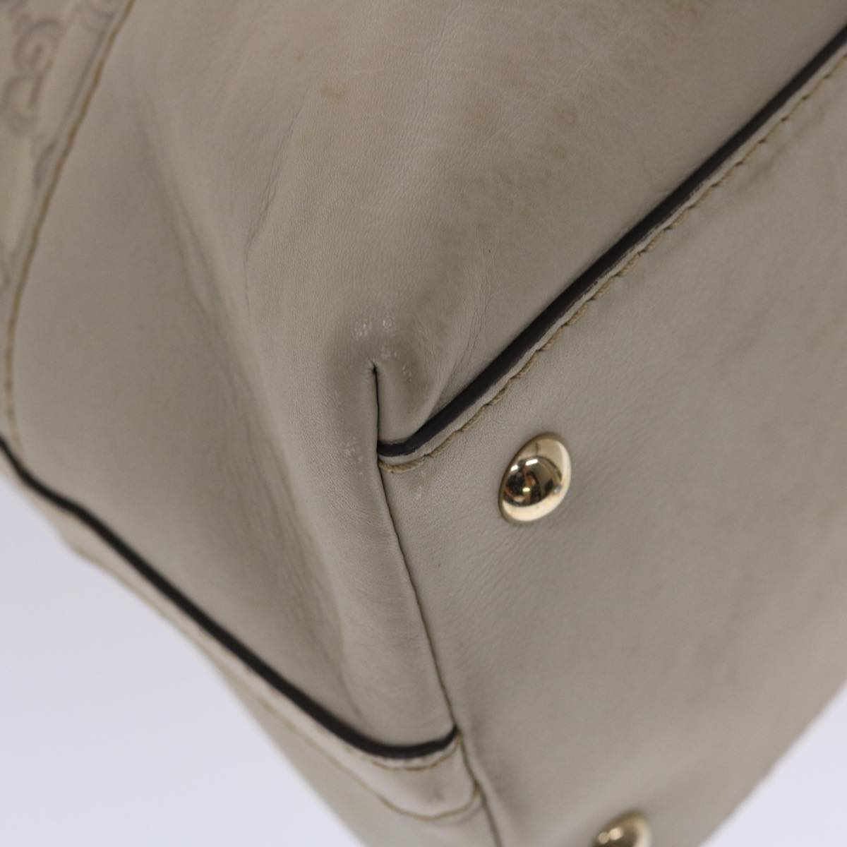 GUCCI Gucci Shima Shoulder Bag Leather White 002404 49070