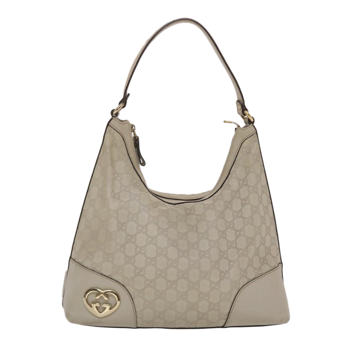 GUCCI Gucci Shima Shoulder Bag Leather White 002404 49070