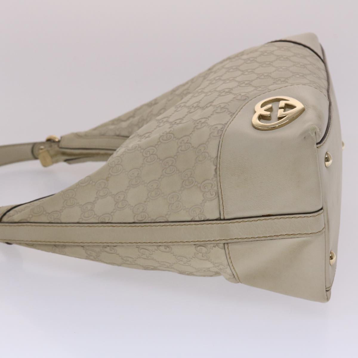 GUCCI Gucci Shima Shoulder Bag Leather White 002404 49070