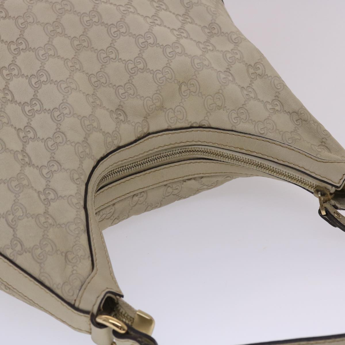 GUCCI Gucci Shima Shoulder Bag Leather White 002404 49070