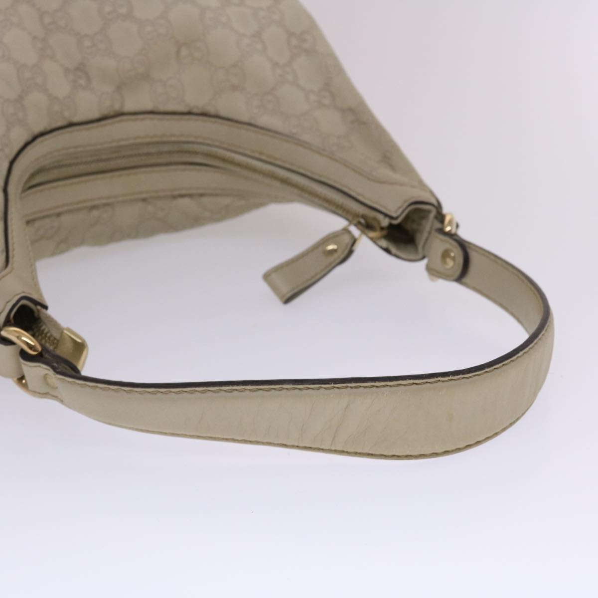 GUCCI Gucci Shima Shoulder Bag Leather White 002404 49070