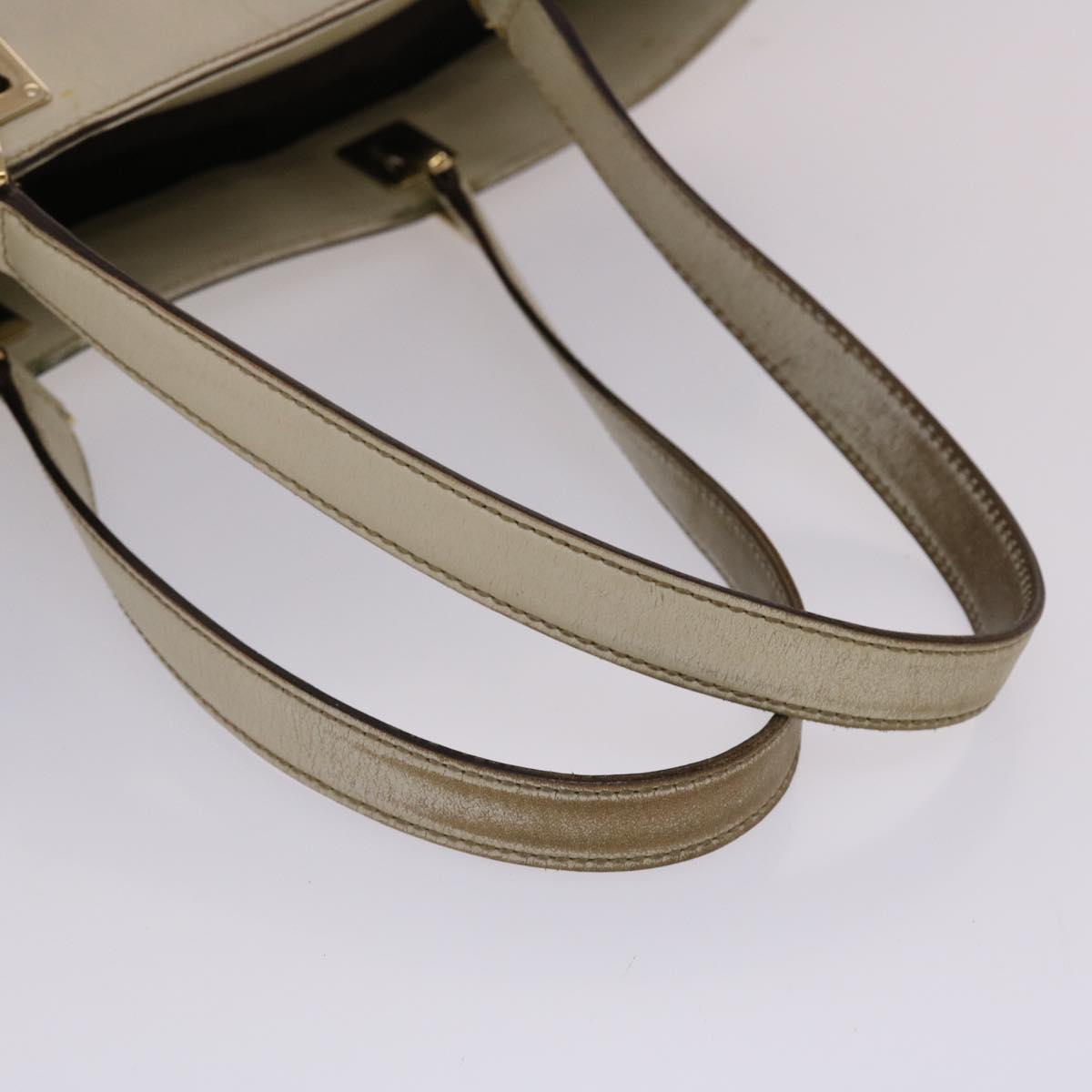 GUCCI Gucci Shima Tote Bag Leather White 49072