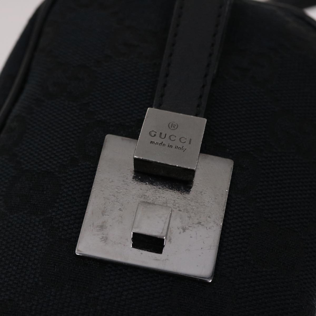 GUCCI GG Canvas Hand Bag Black 49079