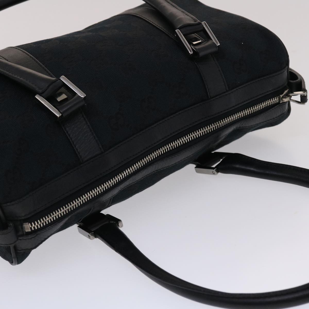 GUCCI GG Canvas Hand Bag Black 49079