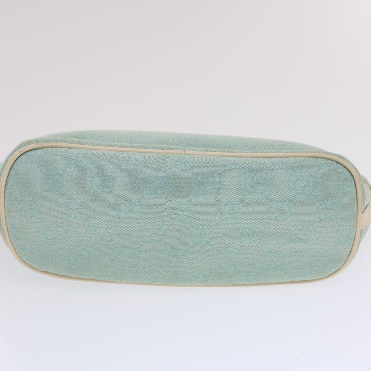 GUCCI GG Canvas Accessory Pouch Light Blue White 49080