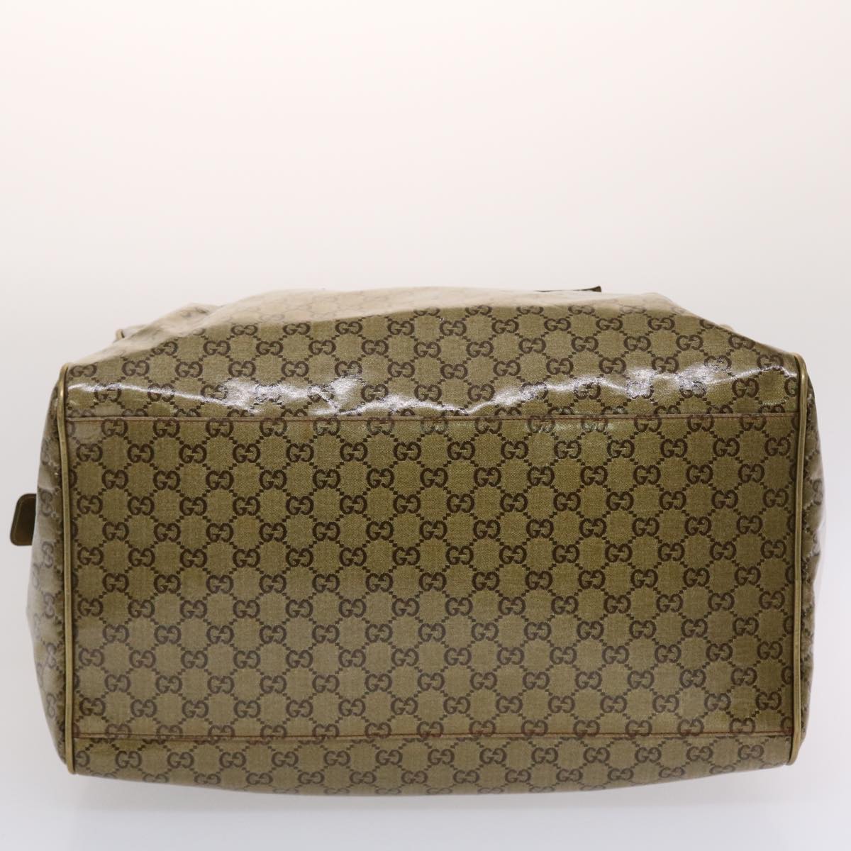 GUCCI GG Canvas Boston Bag Gold Orange gray 153240 49082