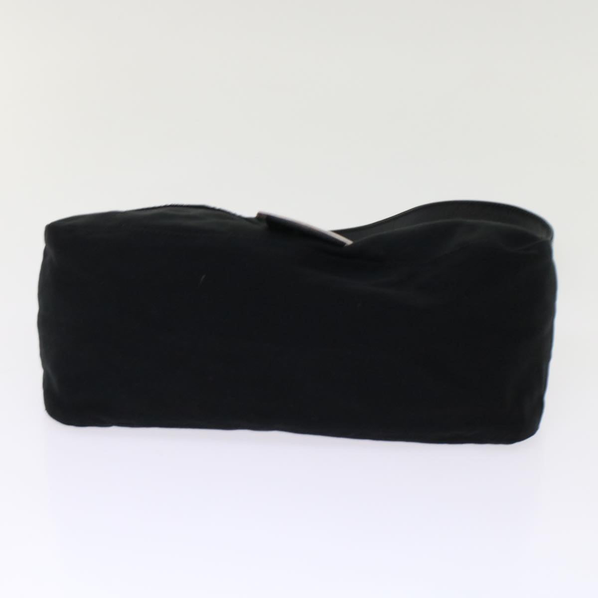 FENDI Mamma Baguette Shoulder Bag Nylon Leather Black 49109
