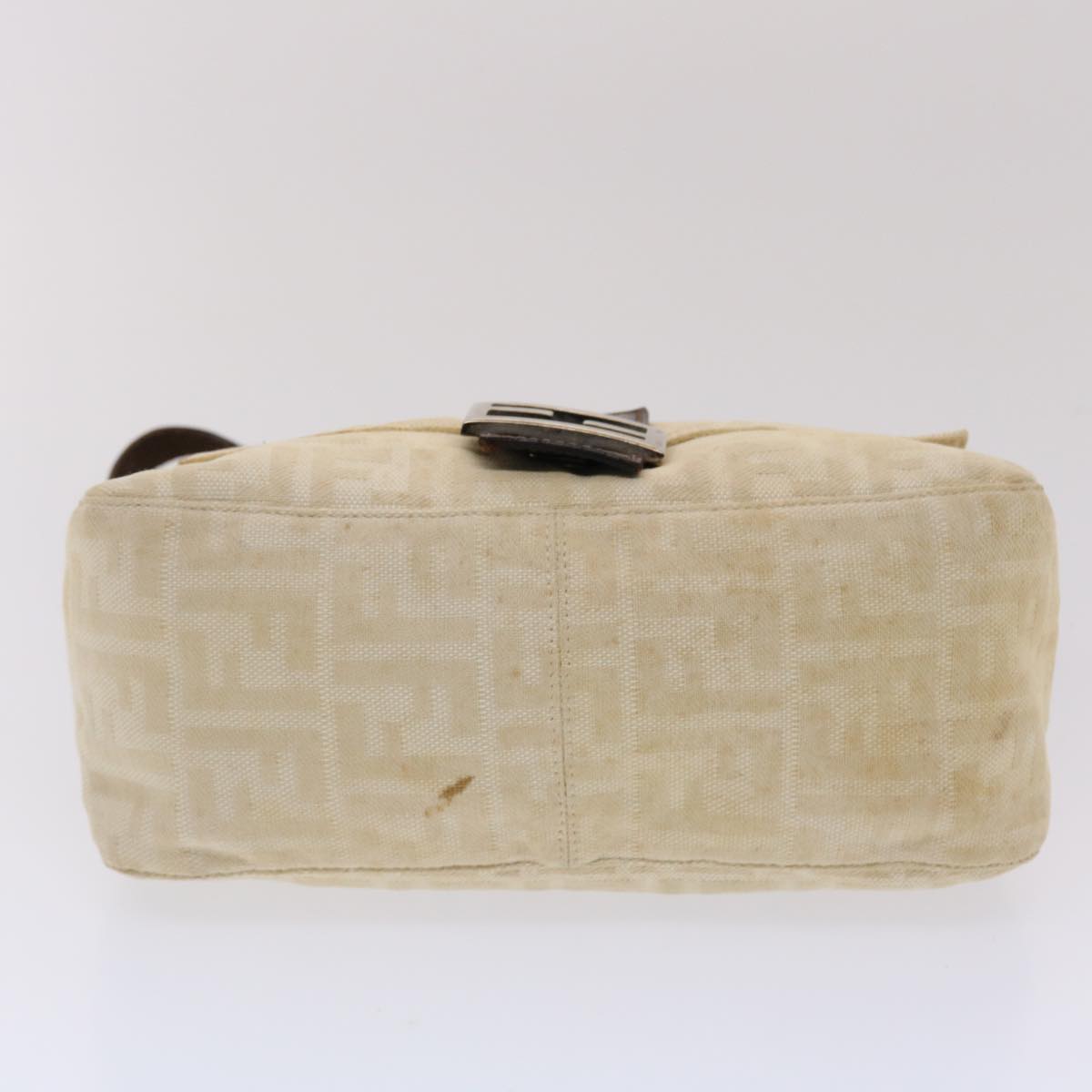 FENDI Zucca Canvas Mamma Baguette Shoulder Bag Canvas Beige Brown 49280