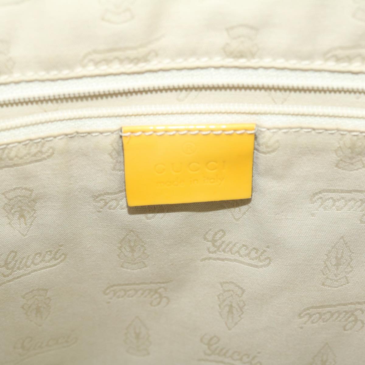 GUCCI GG Canvas Sherry Line Tote Bag Canvas Beige Yellow Khaki 211971 49287