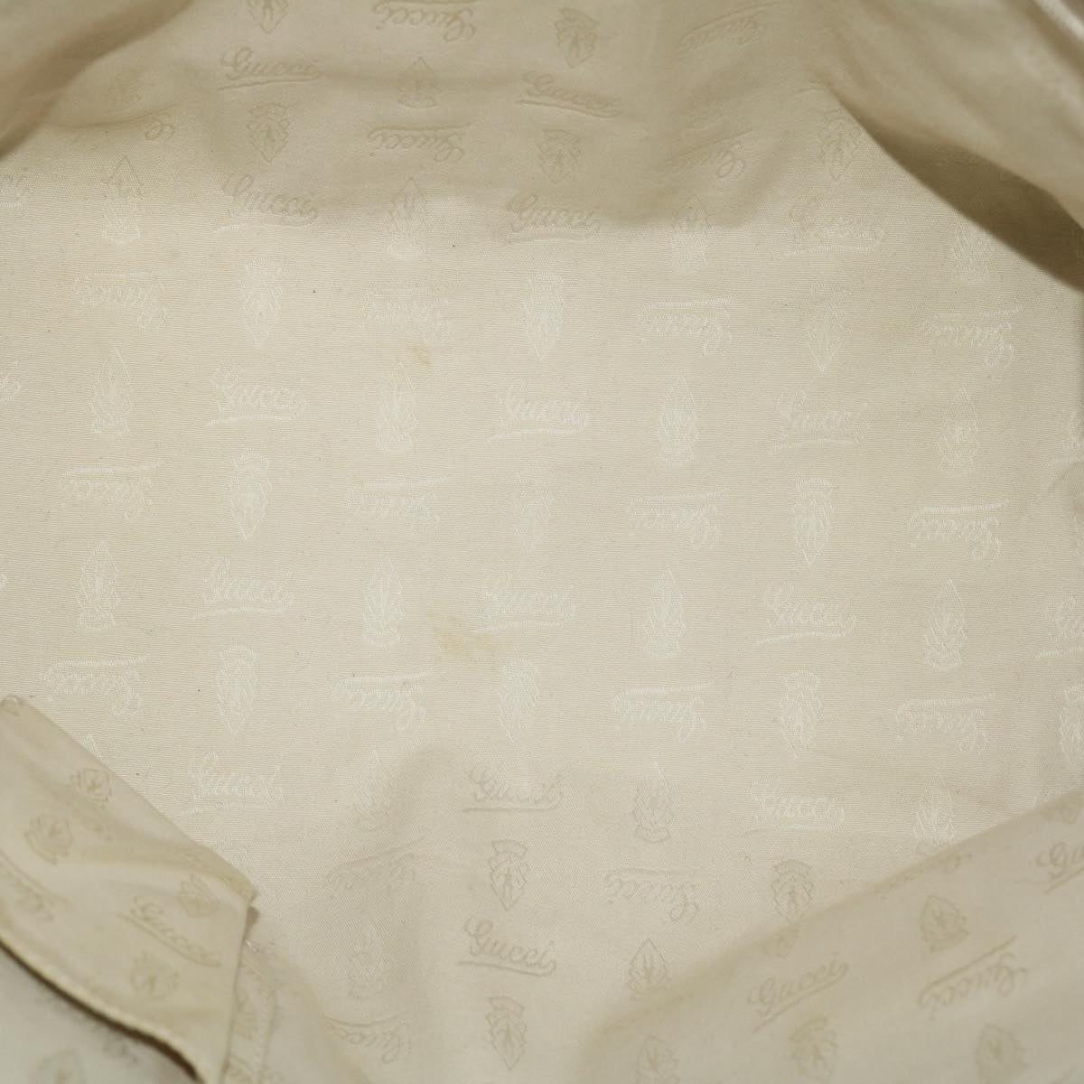 GUCCI GG Canvas Sherry Line Tote Bag Canvas Beige Yellow Khaki 211971 49287